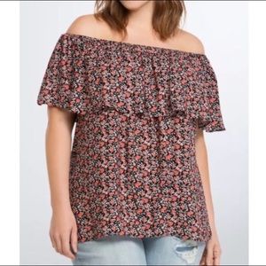 Torrid Off The Shoulder Floral Top